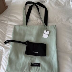 Prada Mint Green Tote Bag